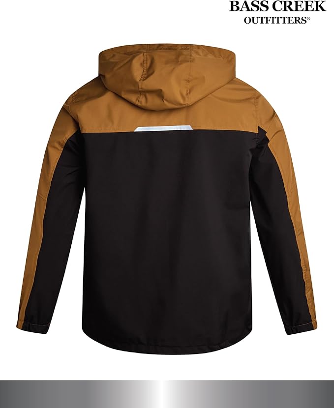 Bass Creek Outfitters Mens Windbreaker - Lightweight Mens Rain Jacket for Running Cycling Hiking with Hood