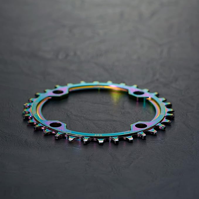 YBEKI 104BCD Chainring - CNC 7075-T6 Aluminum Narrow-Wide Round Chainwheel for MTB/Road Bikes (32-38T) | Compatible with Shimano/SRAM 8-11 Speed | Ultra-Light | Anti-Drop Design