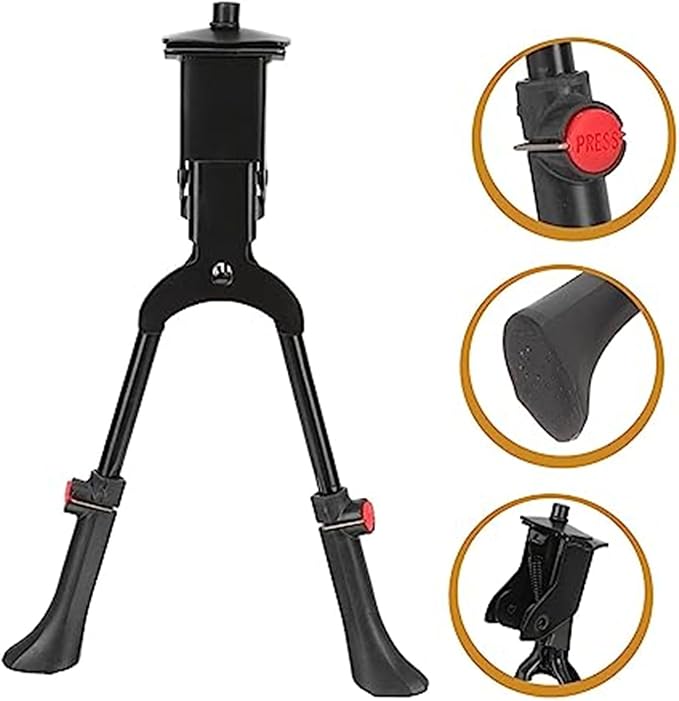 Bicycle Double Leg Kickstand,Center Mount Bike Kickstand,Reinforced Steel Feet Anti Slip, for Mountain Bikes for Road Bikes