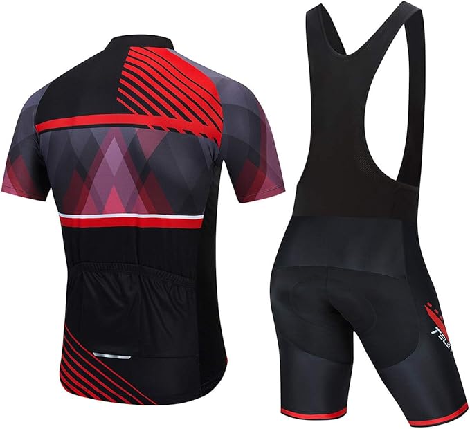 Men's Cycling Jersey Set, Summer Mountain Bike Clothing Short Sleeved Riding Jerseys