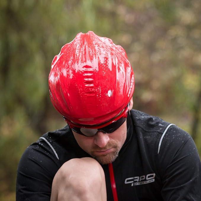 veloToze Cycling Helmet Cover, fits Most Bike Helmets - Keeps Wind, rain and Sun Away from Head; Bright Colors for Visibility