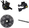 Box Four 8 Speed Multi Shift Non E-Bike and Single Shift E-Bike Cycling Groupset with Rear Derailleur, Shifters, Cassette, Chain, Shift Housing Kit Components Mountain Bike Drivetrain Upgrade