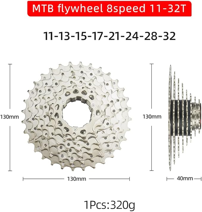 CYSKY 8/9/10/11/12-Speed Cassette 11-25T/28T/32T/34T/36T/40T/42T/46T/50T/52T Bike Sprocket Freewheel Compatible with Shimano, Sram HG Hub, Fit for Mountain Bike, Road Bike, MTB Cassette