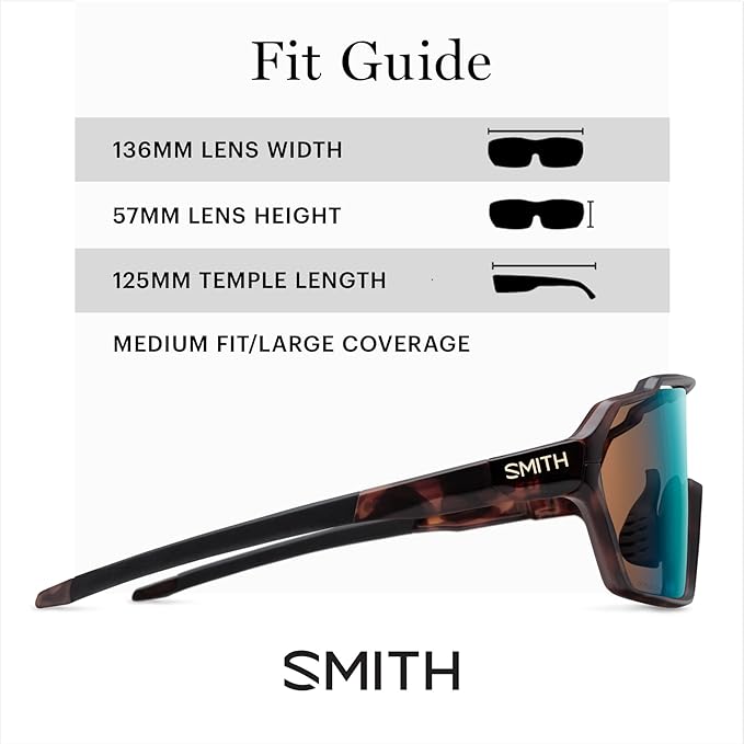 SMITH Optics Shift MAG Sunglasses – Shield Lens Performance Sports Sunglasses for Running, Biking, MTB & More–For Men & Women