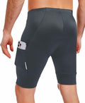 qualidyne Men's Cycling Shorts 4D Padded Bike Biking Shorts Road Riding Bicycle UPF 50+ Cycle Shorts Pockets