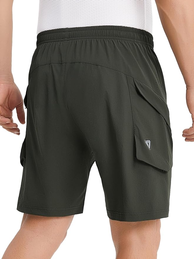 ARSUXEO Mens Mountain Bike Shorts Loose Fit Padded Bike Shorts Cycling Shorts Water-Resistant