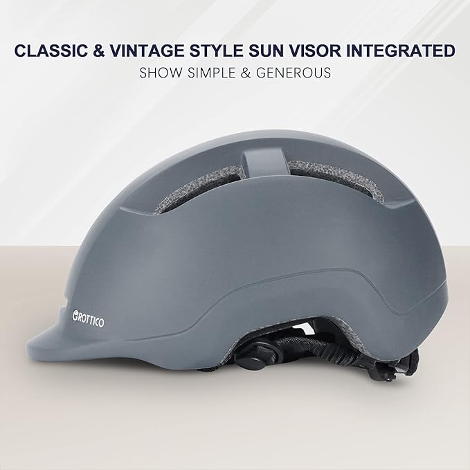 Adult Bike Helmet with Light - Dual Certified for Bicycle Scooter Skateboard Road Cycling Skating Helmet