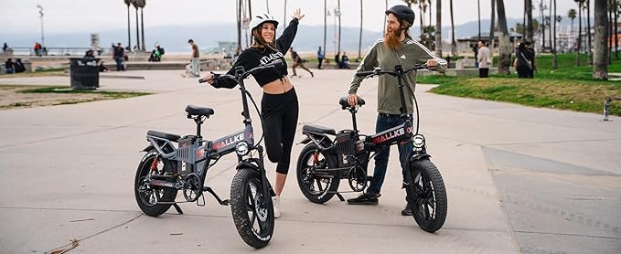 Wallke H9 Ultra 4000W Long Range Electric Bike for Adults, 55Ah 2640Wh 180 Mile, 37MPH Fast Ebike, 2-in-1 Battery AC/DC Power Hub & AC/Solar-Charging, Torque Sensor, Air Suspension,20" Fat Tire E Bike