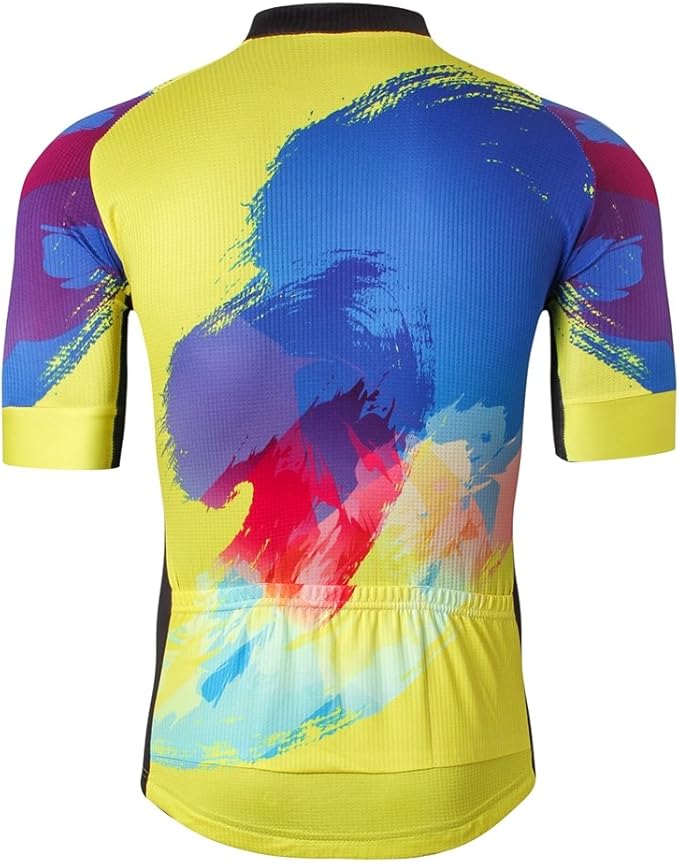 Weimostar Men's Cycling Jersey Men Mountain Bike Jerseys Short Sleeve Tops S-5XL