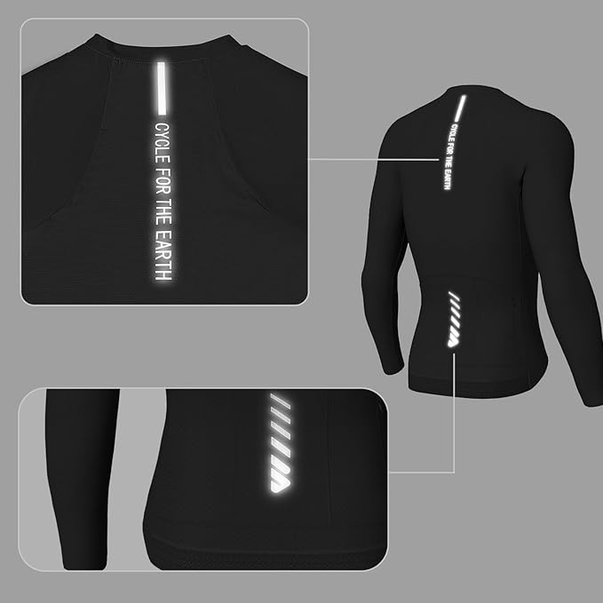 Lo.gas Cycling Jersey Men Short Sleeve, Road Bike Jerseys Full Zipper with Pockets, Bicycle Clothing Breathable Quick Dry