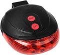 Bike Cycling 7 Flash Modes Red Lights Waterproof with 5 LED and 2 Laser Beams Bike Taillight Safety Warning Light Bicycle Rear Bicycle Light Tail Lamp