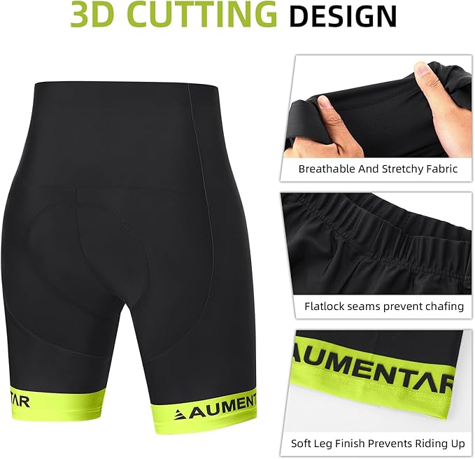 Men's Cycling Shorts, Padded Bicycle Riding Pants Bike Shorts Biking Clothes Cycle Wear Tights