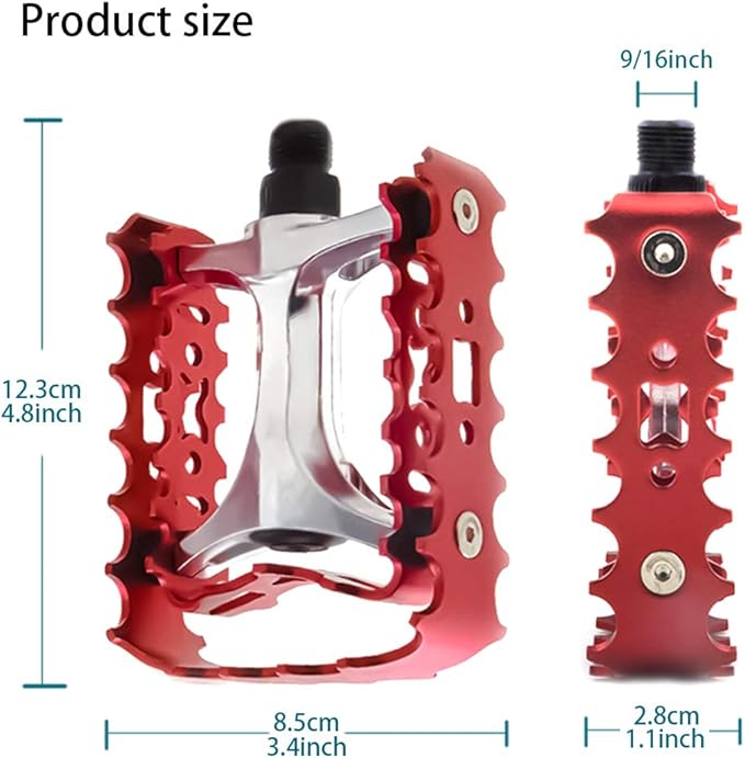 MTB Pedals Mountain Bike Pedals 9/16 Sealed Bearing,Aluminum Antiskid Durable Bicycle,Bike Platform Pedals Lightweight for BMX MTB