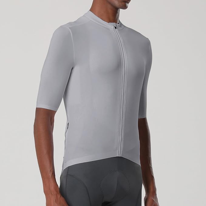 YKYWBIKE Cycling Jersey Men Aero Race Fit, Road Bike Jersey Short Sleeved Moisture Wicking, Breathable,Zip Pocket,UPF50＋