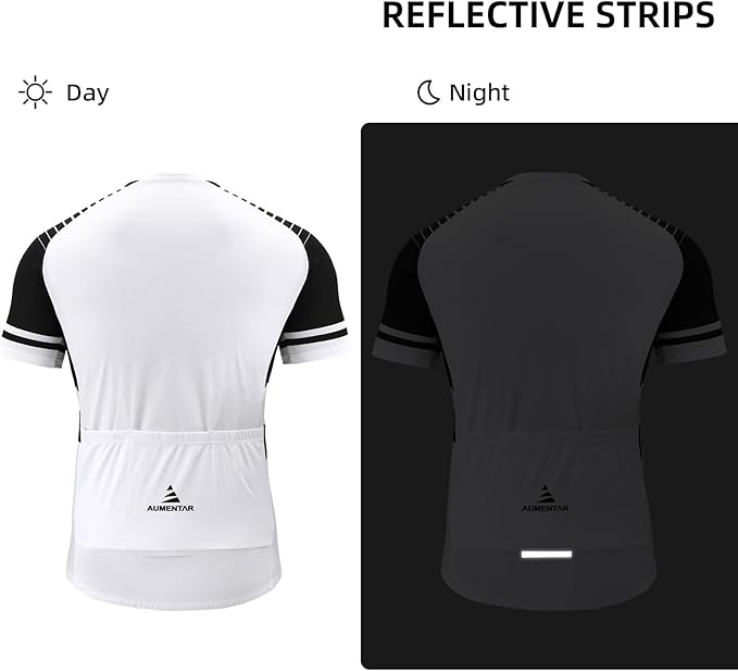 Men's Cycling Bike Jersey Long Sleeve - Moisture Wicking, Breathable, Quick Dry Biking Shirt Full Zipper