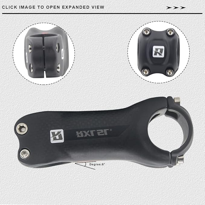 RXL SL Carbon MTB Stem, Mountain Bike Stem 31.8, Road Bike Stem 6 17 Degree 70mm 80mm 90mm 100mm 110mm 120mm 130mm Fixie Handlebar Stems for Downhill Enduro XC