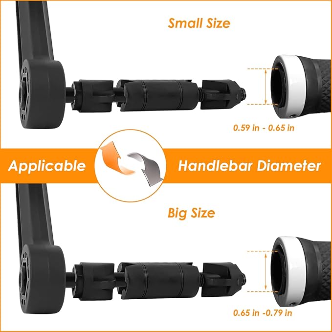Arkham Bike Mirror for Handlebar HD Bar End Bicycle Mirror Thickened Auto-Grade Glass for Handlebar Rearview Mirror Multi-Angle Adjustable, E-Bike Universal(Oval Pair)