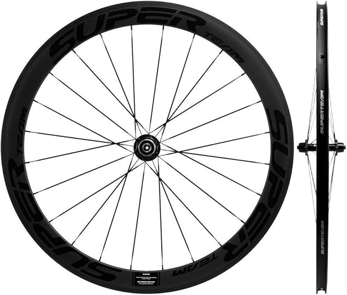 Superteam 50mm Clincher Wheelset 700c 23mm Width Cycling Racing Road Carbon Wheel Decal