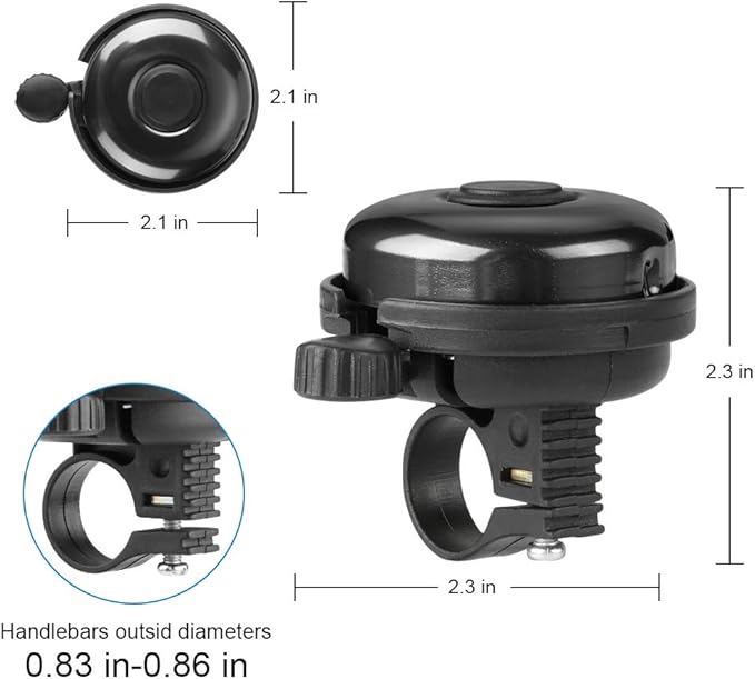 Accmor Classic Bike Bell, Aluminum Bicycle Bell, Loud Crisp Clear Sound Bicycle Bike Bell for Adults Kids