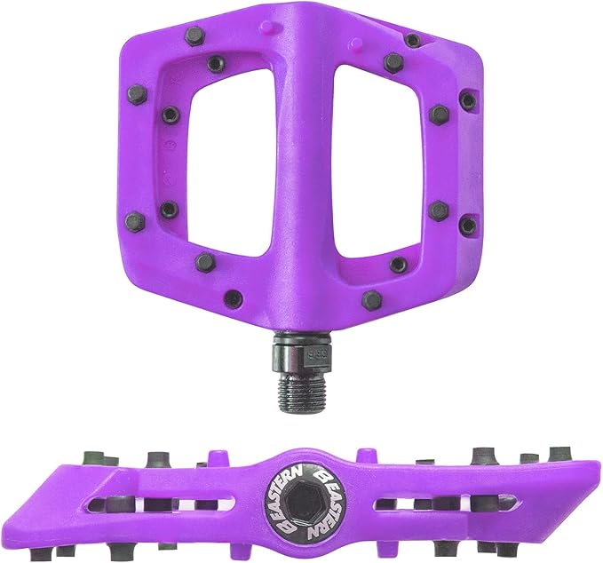 Eastern Nylon Linx Pedals 9/16 - Lightweight, High-Grip MTB & BMX Pedals with Removable Metal Pins, Chromoly Axle for BMX, MTB, Road & Kids Bikes - Multiple Colors