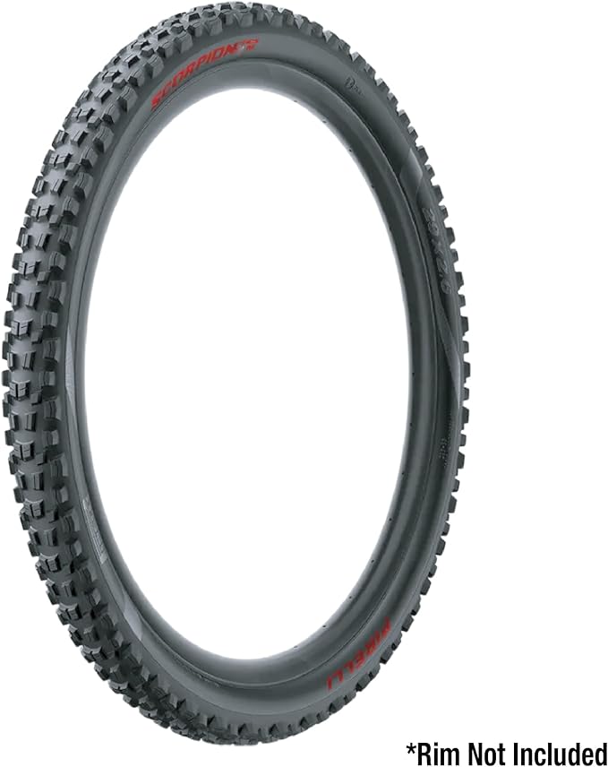 Pirelli Scorpion E-MTB M Red Color Edition Mountain Bicycle Tire 27.5x2.6 - Tubeless High-Performance Tear-Resistant E-MTB Tire for XC Racing, Trail & Enduro Riding