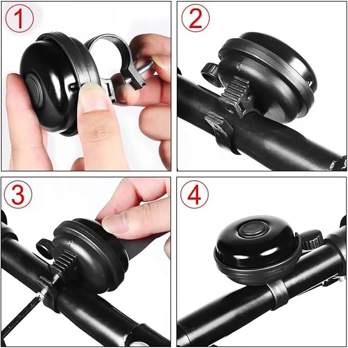 Bike Bell Aluminum Bicycle Bell with Loud Clear Sound Mountain Road Bicycle Handlebars Bell for Adults Kids