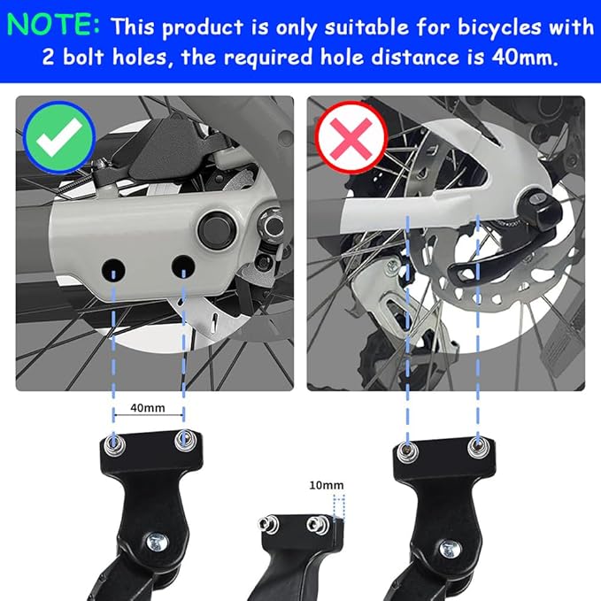 Bike Kickstand for Cannondale Bad Boy, Aluminum Adjustable Kickstand Foot Side Stand Suppor Rear Side Bicycle Stand with Non-Slip Rubber Foot,B