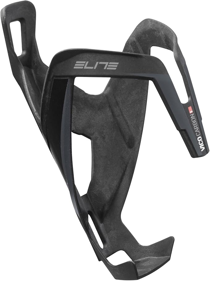 Elite Vico Carbon Bottle Cage – Ultra-Lightweight Italian Carbon Fiber Cycling Water Bottle Holder – Multiple Colors