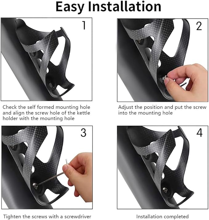 [US Stock] RXL SL Full Carbon Fiber Water Cup Cage Carbon MTB Road Bike Bicycle Water Bottle Holder Super Light 3K Gloss 20g Black White