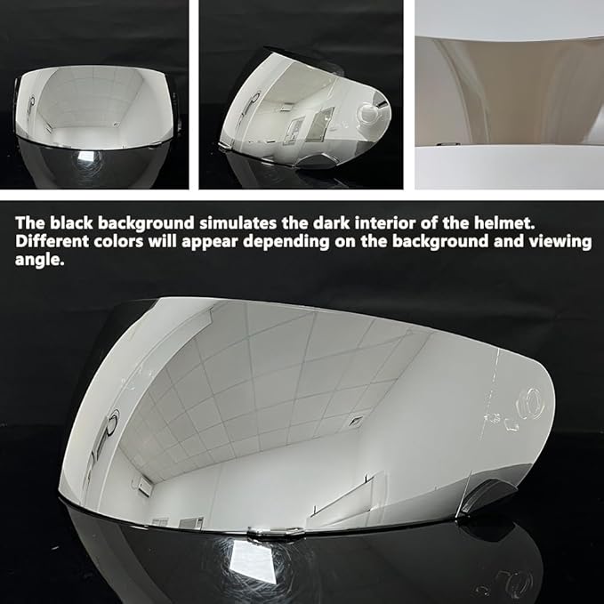 Qualifier DLX Helmet Visor,UV Protection Motorcycle Helmet Face Shield Compatible with Bell Qualifier/Qualifier DLX Mips/Star/Vortex/RS-1/RS-2/Revolver (Revo Clear Silver)