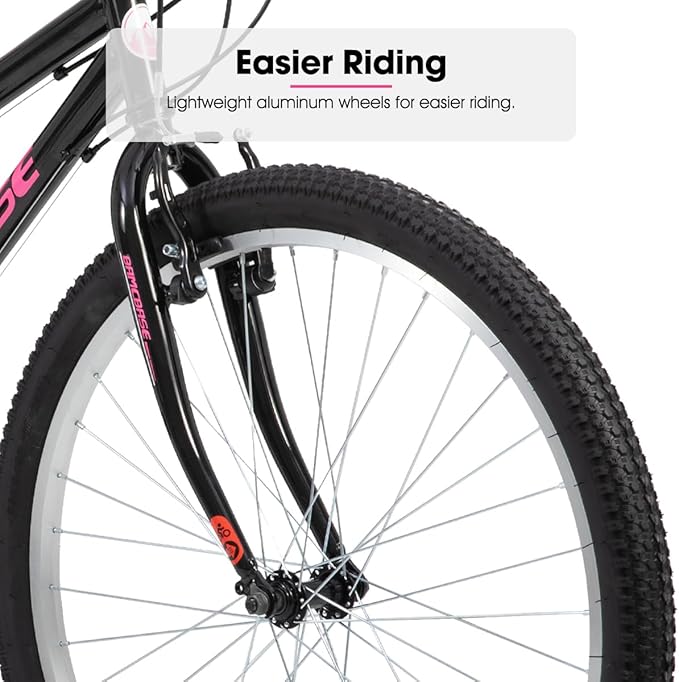 HILAND Adult 26 Inch Mountain Bike, Mens Womens Bicycle, High-Carbon Steel Frame Mountain Bicycle, Sport MTB for Adults, Multi-Color