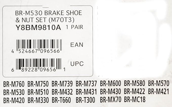 Shimano Deore/LX Bicycle V-Brake Pads - Pair - Y8BM9810A