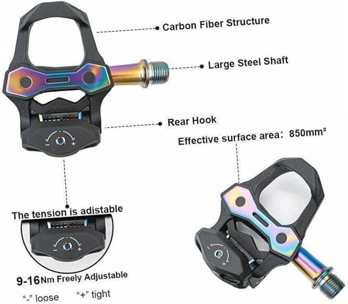Generic Self-Locking Locking Pedal Seats Hanger Straps Pedals Alarm Lock Moped Locks Stationary Rear Rack Bicycle Seat Cushion Holder Road Pocket Platform Pedals Bike Aluminum Alloy