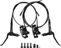 E-Bike Hydraulic Disc Brake Set, 2-PIN 2-Pistons Electric Power-Off Hydraulic Brakes Set, Left Front 950mm Right Rear 1880mm Pre-Bled with Mineral Oil Brakes Kit for eBike, MTB, Scooters