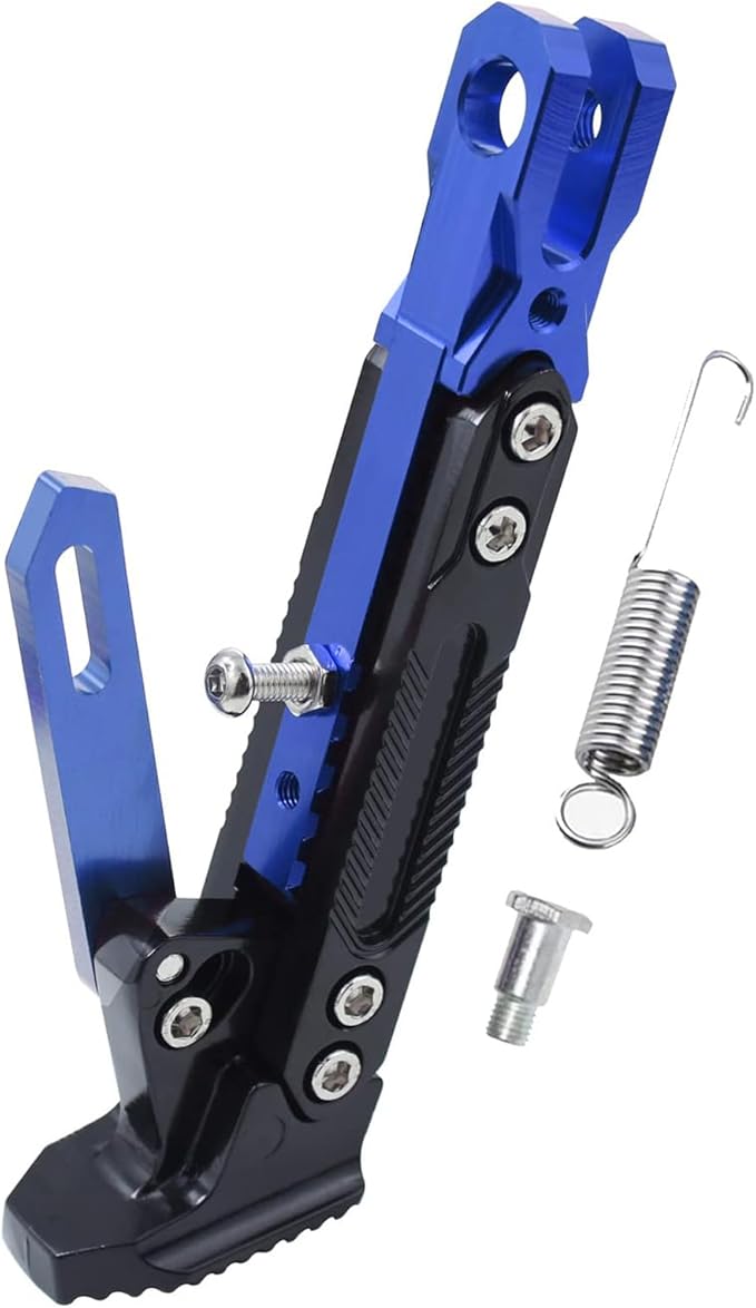 Motorcycle Kickstand for KTM 1050 Adventure/1090 Adventure/1090 Adventure R/1190 Adventure/RC8, Adjustable Universal Aluminum Side Stand for Motorbike Heavy Duty Parking Support Foot,B/Blue