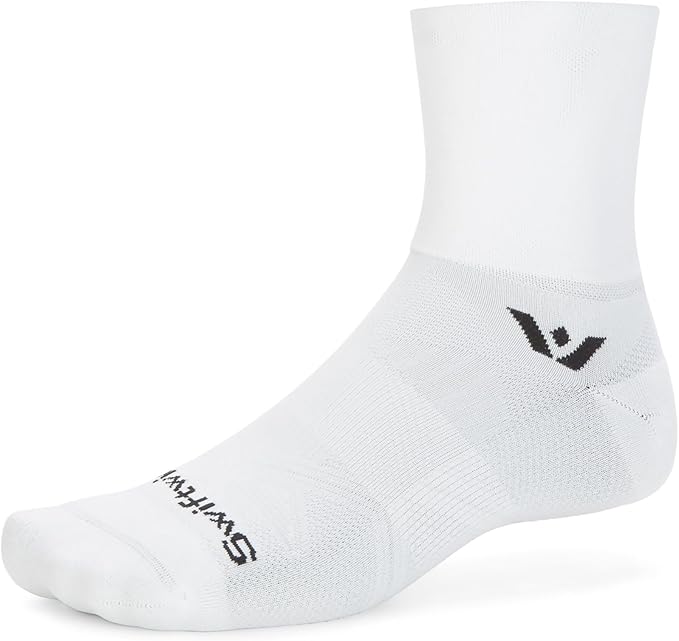 Swiftwick ASPIRE FOUR Trail Running, Cycling Crew Socks, Firm Compression Fit