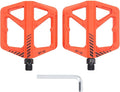 Cycle Pedal Nylon Fiber Enlarged Anti Slip Flat Platform Pedal for Road Mountain Cycle Lightweight Robust Durable Universal Fit 1 Pair (Orange)