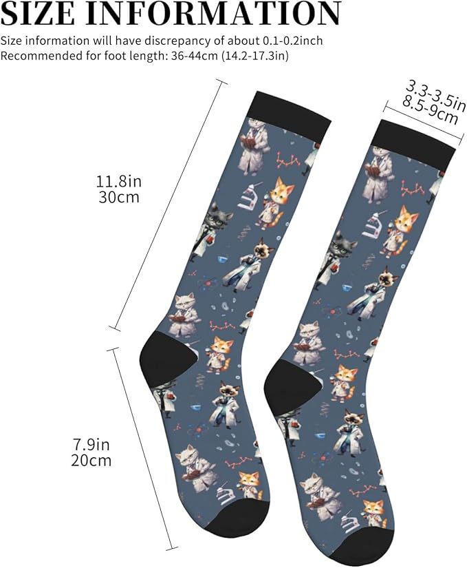 bassyil Compression Socks for Women & Men Circulation 15-20 mmHg Knee High Best Support for Nurses Travel Running Athletic