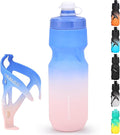 Bicycle Water Bottle Holder with 24 Oz Bottle, Durable Leak-Proof Non-Slip Design, Lightweight & Universal Fit for Mountain/Road Cycling Accessories