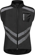 WOSAWE Men's High Visibility Cycling Wind Jacket Water Resistance Reflective Windbreaker