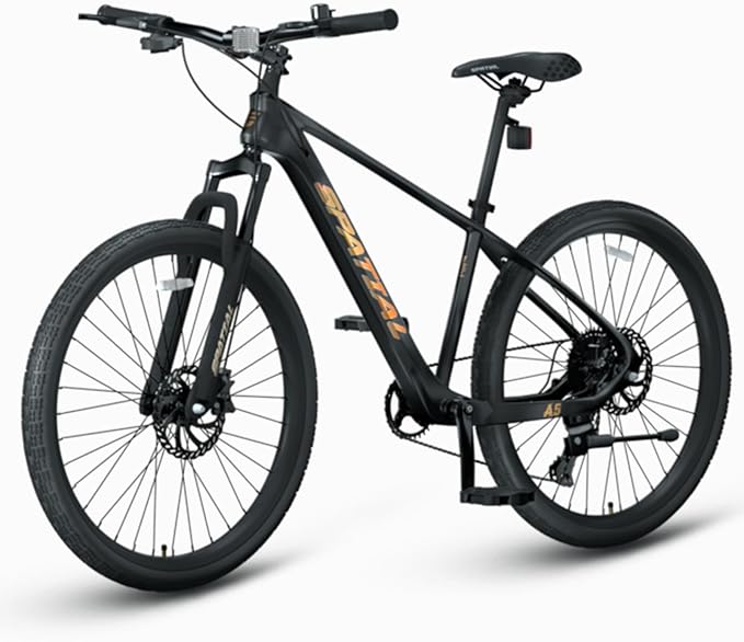 SPATIAL Mountain Bike, 20/24/26/27.5/29 inch Outdoor Cycling Bike,21/8 Speed Lightweight Aluminum Frame | Dual Disc Brakes,Adjustable Ergonomic Seat for Men Women Adult Teens