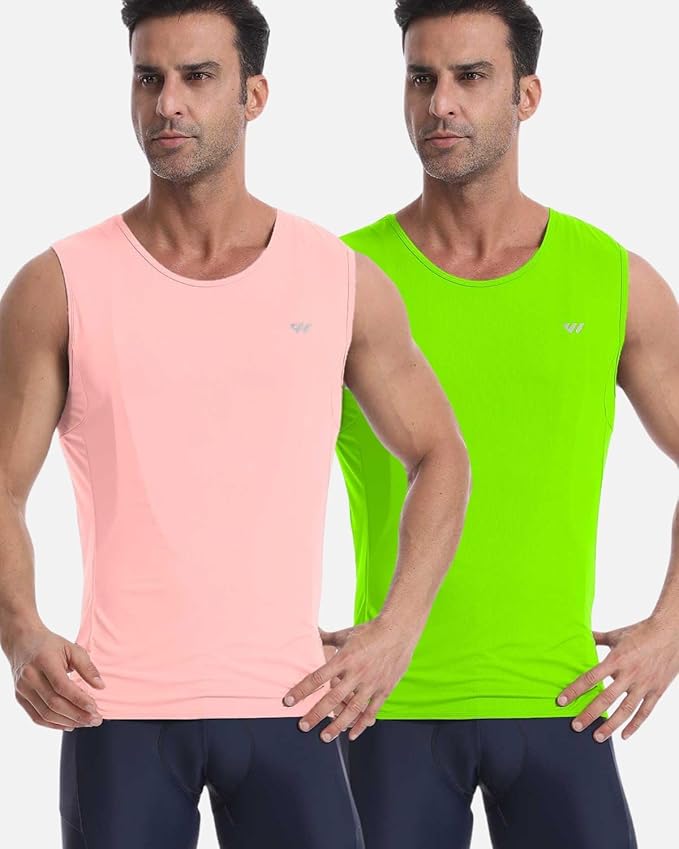 Lo.gas Sleeveless Cycling Jersey Men, Biking Base Layer Breathable and Lightweight with Back Pocket Sports Vest