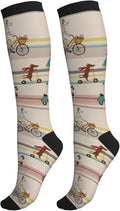 bassyil Compression Socks for Women & Men Circulation 15-20 mmHg Knee High Best Support for Nurses Travel Running Athletic