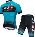 Men's Cycling Jersey Set, Summer Mountain Bike Clothing Short Sleeved Riding Jerseys