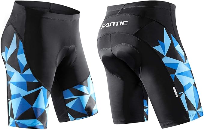 Santic Men's Cycling Shorts Padded Bicycle Riding Pants Bike Biking Clothes Cycle Wear Tights