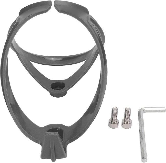 Bicycle Water Bottle Holder Cage Carbon Fiber Streamlined Design Stable Mounting for Road Mountain Bikes Outdoor Cycling (Dark Gray)