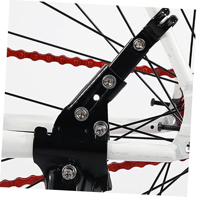 Mountain Bike Kickstand Adjustable Single-Sided Support Stand for Parking Rack Aluminum Alloy Easy Installation Compatible Black