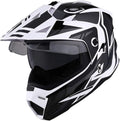 1Storm Dual Sport Motorcycle Motocross Off Road Full Face Helmet Dual Visor: HF802