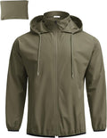 COOFANDY Men's Light Rain Jacket with Hood Packable Waterproof Raincoat Golf Rain Gear Travel Hiking Windbreaker