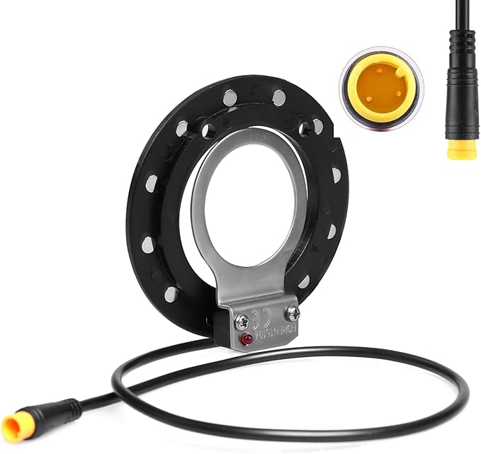 Electric Bike Pedal Assist System (PAS) with Speed Sensor and Dual Hall Sensors - Fast Assembly, 3-Pin Male Connector - E-Bike Conversion Cycling Accessories